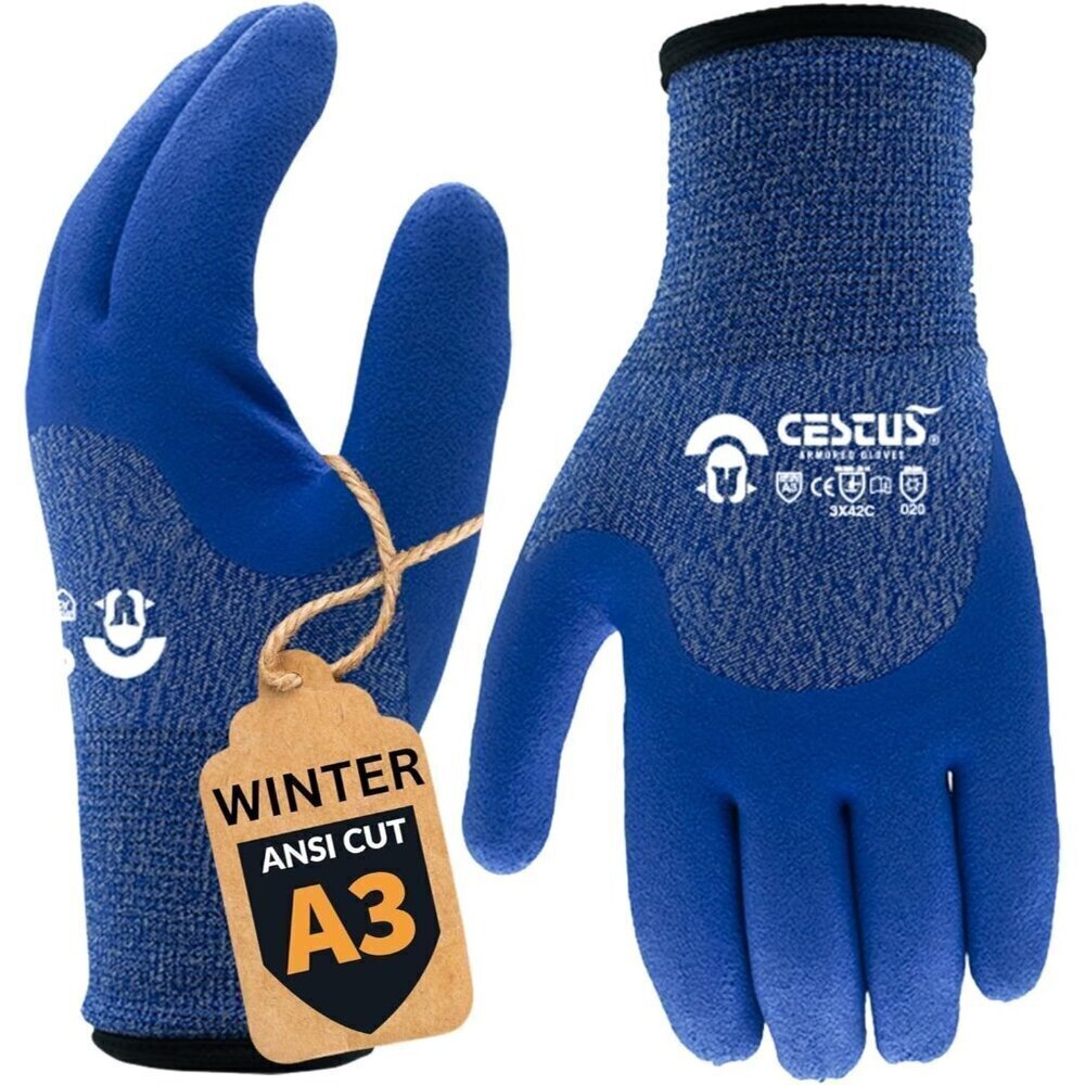 Winter Work Gloves  Cut Resistant Insulated Work Freezer Gloves